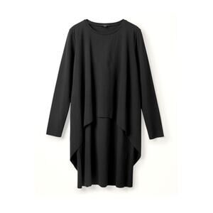 COS Double Layer Black Dress – XS Long Sleeve Fall Avante Garde Minimalist Chic